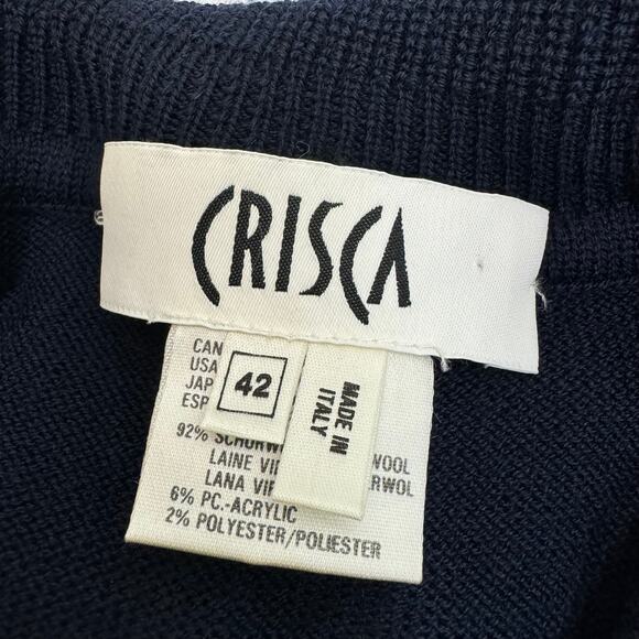 Vintage Crisca Wool Blend Ski Sweater Tunic Dress With Tag Saks Fifth Ave Sz 42 - Picture 15 of 16